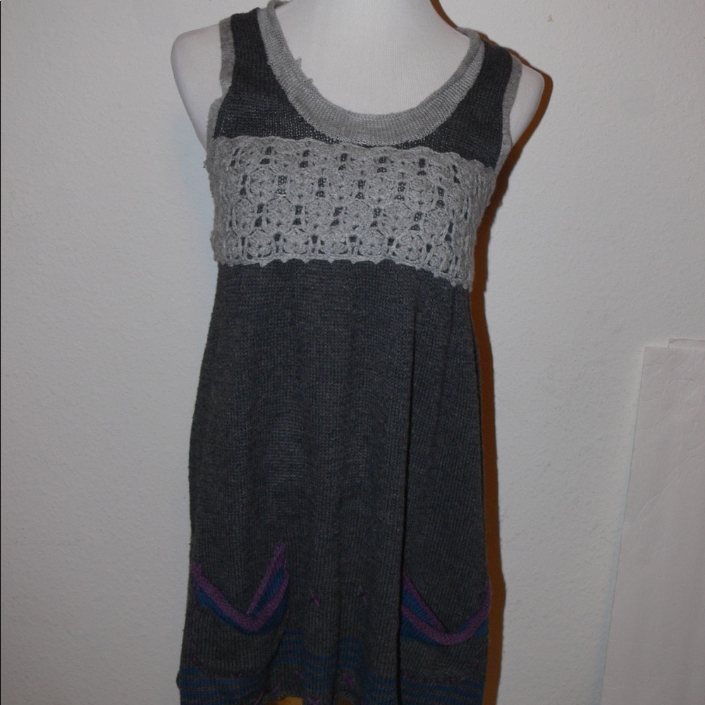 Karlie Grey Crochet Dress